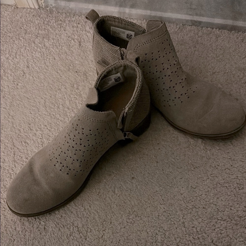 Toms Taupe Ankle Boots
